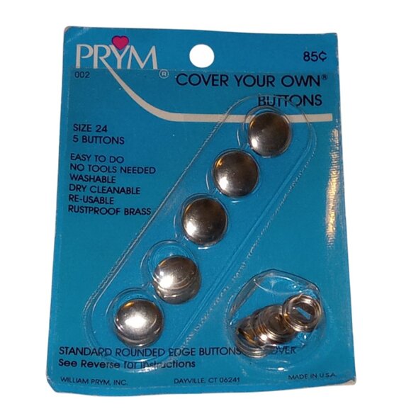 🎯 10 for $10 / Vintage Cover Your Own Buttons, PRYM, NOS - Picture 3 of 4